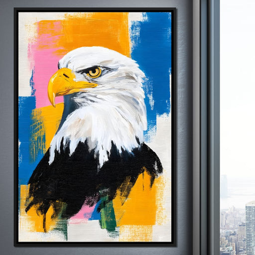 Bold Eagle Pop Portrait Canvas Print