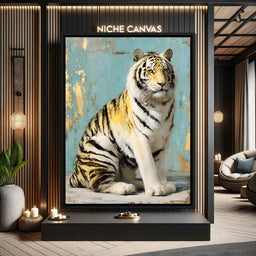 Regal Tiger Portrait Elegance - NicheCanvas