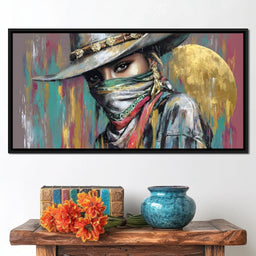 Golden Moon Desert Bandit Muse - NicheCanvas