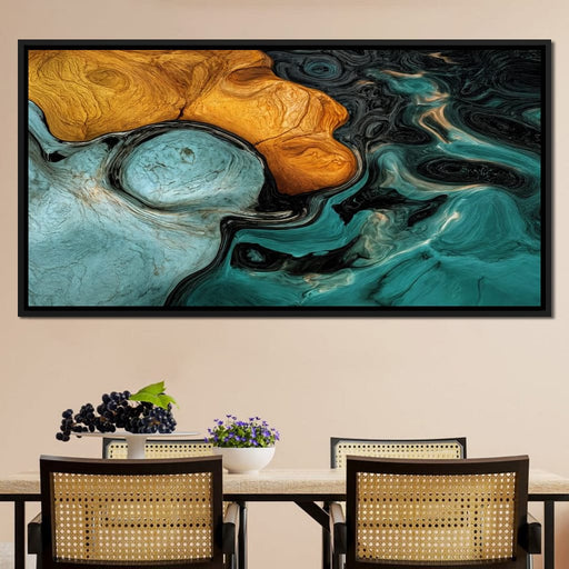Amber And Teal Delta - TooplesArt Canvas Print