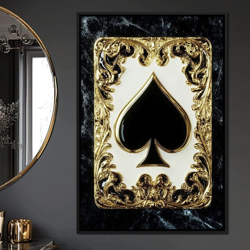 Opulent Ace of Spades Elegance Canvas Print
