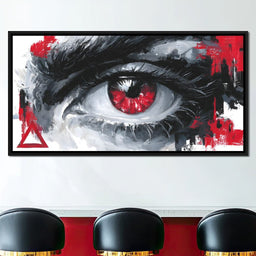 Fiery Iris Abstract Eye Storm - NicheCanvas