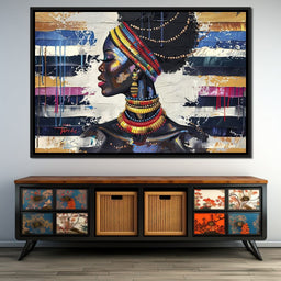 African Elegance in Ochre Gold - Sakeem Gibbs - NicheCanvas