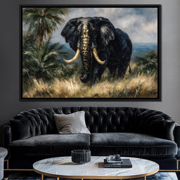 Majestic Elephant Safari Gold - NicheCanvas