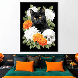 Nocturnal Feline Memento Bouquet - NicheCanvas