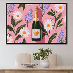 Champagne Hearts And Daisies - NicheCanvas