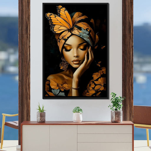 Golden Butterfly Reverie Canvas Print