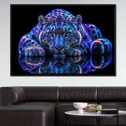 Bioluminescent Snow Leopard - TooplesArt - NicheCanvas