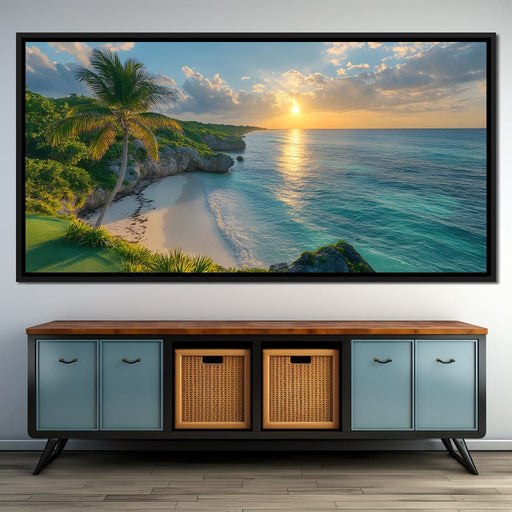 Sunlit Shores of Tranquility Canvas Print