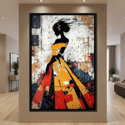 Women in Yellow Dress - NicheCanvas