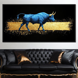 Golden Passage Blue Bull - NicheCanvas