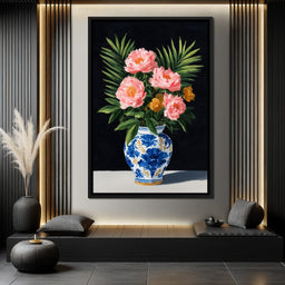 Blossoms In Porcelain Bliss - NicheCanvas