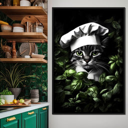 Chef Kitty in Herb Haven - NicheCanvas
