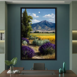 Moonlit Lavender Mountain Path - NicheCanvas