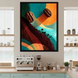 Vibrant Coffee Bean Fusion - NicheCanvas