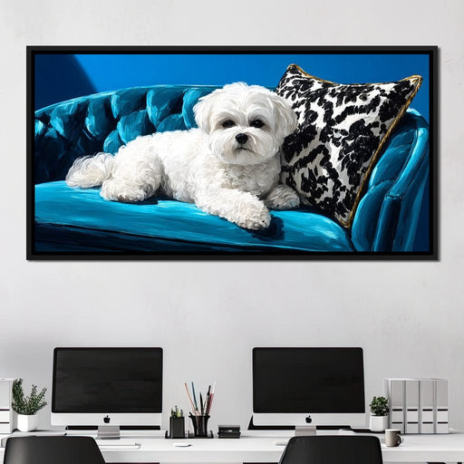 Plush Paws on Teal Dreams Canvas Print