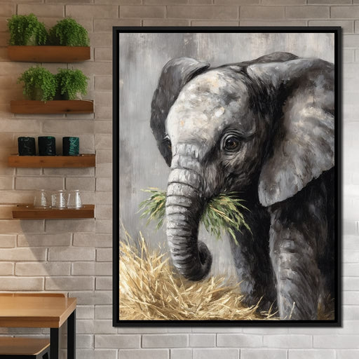 Gentle Giant Elephant Portrait Canvas Print