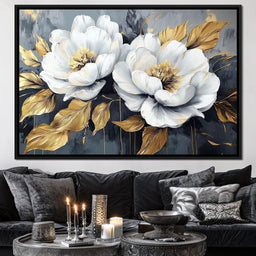 Golden Petals Harmony - Wildrose Creations - NicheCanvas