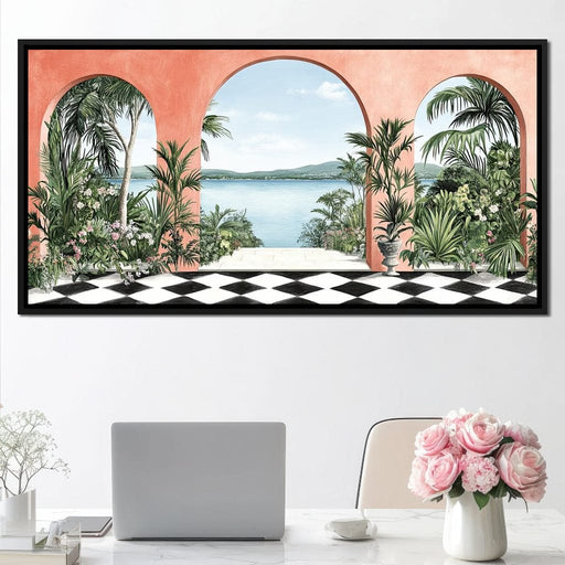 Mediterranean Tropical Vista Canvas Print