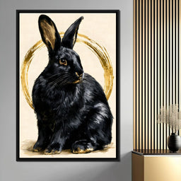 Gilded Hare Watching The Horizon - NicheCanvas