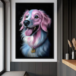 Pink & Blue Golden - NicheCanvas