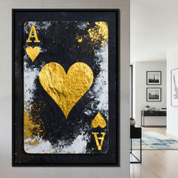 Gilded Ace of Hearts Noir - NicheCanvas