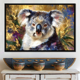 Golden Koala Portrait Glow - Neal Hackett - NicheCanvas