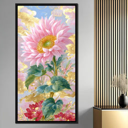 Golden Petal Reverie Blooming - NicheCanvas