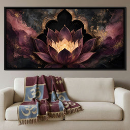 Gilded Lotus Temple Gate - NicheCanvas