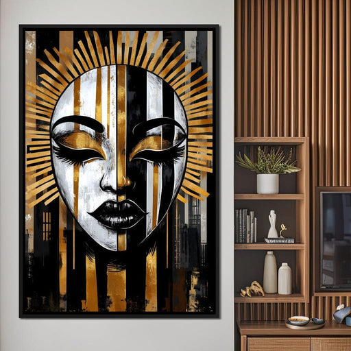Golden Radiance Masked Essence Canvas Print