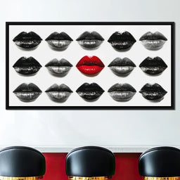 Sensual Lips Bold Defiance - NicheCanvas