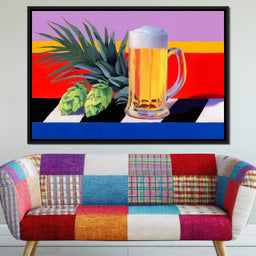 Hops and Lager Tropical Still - NicheCanvas