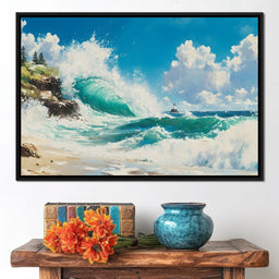 Ocean's Mighty Embrace - NicheCanvas