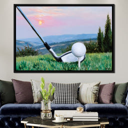 Sunset Swing Over Fields - NicheCanvas
