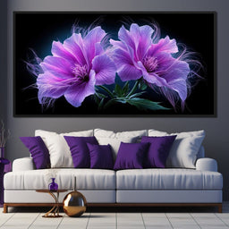 Fluffy Alien Flowers - Tooples Art - NicheCanvas