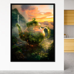 Emerald Teapot Rainforest Dream - NicheCanvas