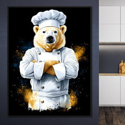 Polar Bear Chef - NicheCanvas