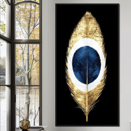 Golden Feather Midnight Eye - NicheCanvas
