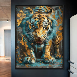 Majestic Radiance of a Golden Cat - NicheCanvas