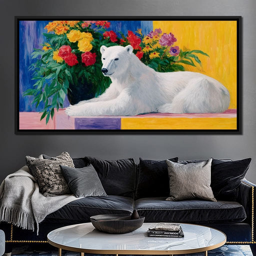 Polar Tranquility with Blooms Canvas Print