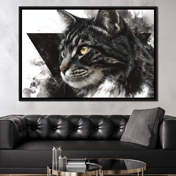 Golden Eyed Tabby Portrait - NicheCanvas