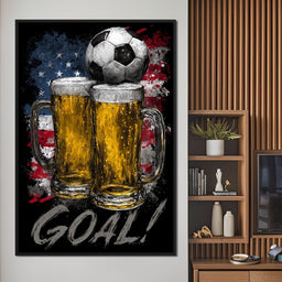 USA Soccer Beer Mugs Goal - NicheCanvas