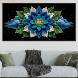 Celestial Petals Lotus Burst - NicheCanvas
