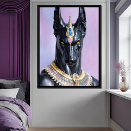 Golden Jackal Pharaoh Guardian - NicheCanvas