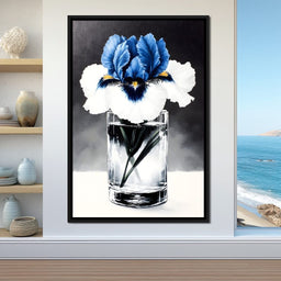 Petals of Indigo Essence - NicheCanvas