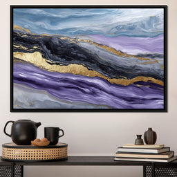 Lavender Gold Marble Drift - NicheCanvas