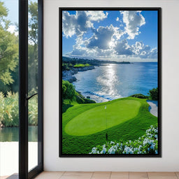 Oceanfront Green Serenity - NicheCanvas