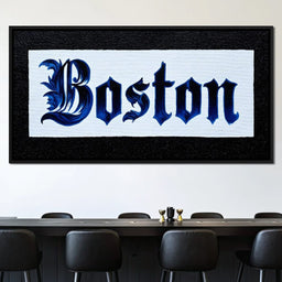 Majestic Boston Lettering - NicheCanvas