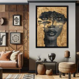 Golden Gaze Through the Jungle - Sakeem Gibbs - NicheCanvas