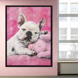Slumbering Frenchie Dreams - NicheCanvas